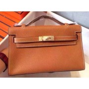 Best Replica Hermes MINI Kelly 22cm Tote Bag Calfskin Leather K22 Wheat PY1035zU69