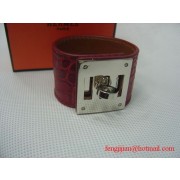 Copy 2009 Hermes Red Crocodile Silver Bangle 1171 PY2865fh25