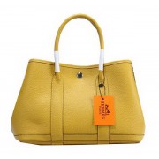 Copy Hermes Garden Party 30cm Tote Bag Grainy Leather Yellow PY1373vA83