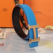 Copy Hermes Imported Belt HR1002C Blue PY3772Kn92