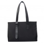 Copy Hermes Shoulder Bag Canvas & Leather H1674B Black PY1714vA83