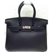 Designer Fake Hermes Birkin 25CM Tote Bag Original Leather H25T Black PY1176qx37