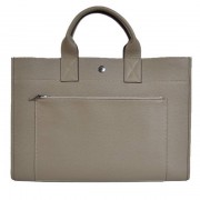 Fake Hermes Briefcase 40CM Clemence Leather Bag Grey PY1956qY98