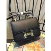 Fake Hermes Constance Bag Calfskin Leather H9978 Black PY933qY98