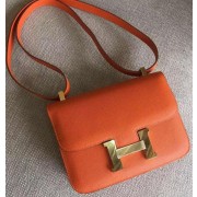 Fake Hermes Constance Bag Calfskin Leather H9999 Orange PY987Sq37