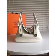 Fake Hermes Lindy Original Togo Leather Bag 5086 White PY804zR45