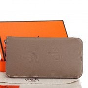 Fake Hermes Zipper Wallet Original Saffiano Leather A309 Gray PY2243DV93