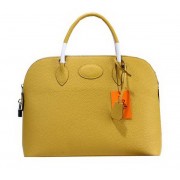 Fake High Quality Hermes Bolide 37CM Calfskin Leather Tote Bags H509084 Yellow PY1392Kf26