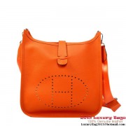 Fashion Hermes Evelyn Bag Calf Leather H1188 Orange PY1864wc24