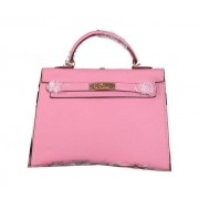 First-class Quality Hermes Kelly 32cm Shoulder Bags Grained Leather Pink PY1434fm32