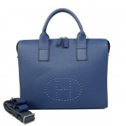 First-class Quality Hermes Mens Briefcase Calf Leather H1705A Royalblue PY1775fm32