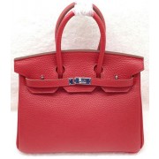 Hermes Birkin 25CM Tote Bag Original Leather H25T Red PY1175dP73