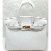 Hermes Birkin 25CM Tote Bag Original Leather H25T White PY1179oK58