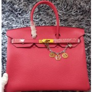 Hermes Birkin 35CM Tote Bag Litchi Leather HB35GL Rose PY1192tQ92