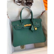 Hermes Birkin Bag Original Togo Leather 17825 Green PY471Ph61