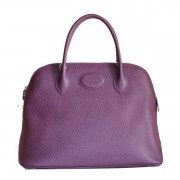 Hermes Bolide 37CM Calfskin Leather Tote Bags H509084 Purple PY1444tH43