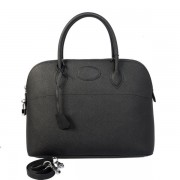 Hermes Bolide 37CM Tote Bags Calf Leather Black PY1813rN91