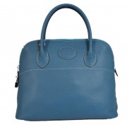 Hermes Bolide 37CM Tote Bags Clemence H1037 Blue PY1997zS17