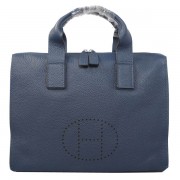 Hermes Briefcase Original Grainy Leather H8813 Royal PY1627Rk60