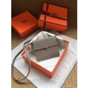 Hermes Clutch Epsom calfskin H0589 grey PY753fr81