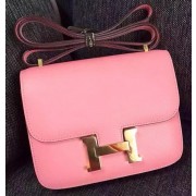 Hermes Constance Bag Calfskin Leather H9999 Pink PY986Mu87