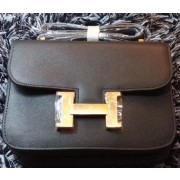 Hermes Constance Bag Litchi Leather H9998 Black PY1157uT54