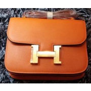 Hermes Constance Bag Litchi Leather H9998 Orange PY1158rN47