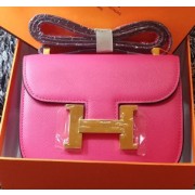 Hermes Constance Bag Litchi Leather H9999L Rose PY1161ei37