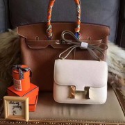 Hermes Constance Bag Original Leather H027 Offwhite PY948lV14