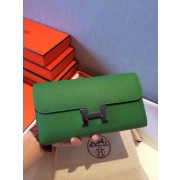 Hermes Constance Long Wallets Original Leather HA909 Green Wallets PY2129cP15