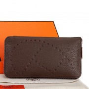 Hermes Evelyn Long Zip Wallet A808 Brown PY2263PC54