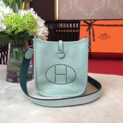 Hermes Evelyne mini 17cm Messenger Bag Original Calf Leather H1187 Light Green PY811dC47