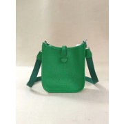 Hermes Evelyne original togo leather mini Shoulder Bag H15698 green PY451xy73