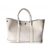 Hermes Garden Party 30CM Bag Canvas Leather H11S OffWhite PY1496Tq55