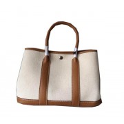 Hermes Garden Party 30CM Bag Canvas Leather H11S Wheat PY1493dC47