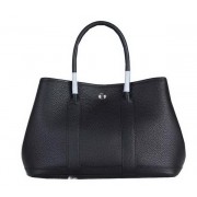 Hermes Garden Party 30cm Tote Bag Grainy Leather Black PY1375XW58