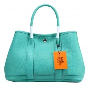 Hermes Garden Party 30cm Tote Bag Grainy Leather Light Green PY1374DS71