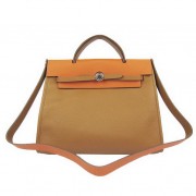 Hermes HerBag 33CM Togo Leather Bag Brown&Orange PY1928im52