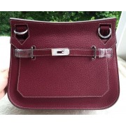 Hermes Jypsiere 31CM Shoulder Bag Calfskin Leather H0880 Wine PY955CD62