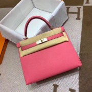 Hermes Kelly 28cm Shoulder Bags Epsom Leather KL28 pink PY714MB38