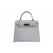 Hermes Kelly 32cm Shoulder Bag White Saffiano Leather K32 Gold PY1810qD73