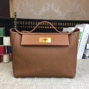 Hermes Kelly Original togo Leather Tote Bag H2424 Brown PY330rf73