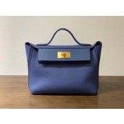 Hermes Kelly Original togo Leather Tote Bag H2424 Electro optic blue PY222BR87