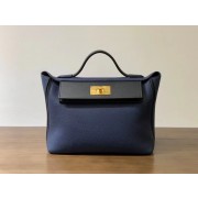 Hermes Kelly Original togo Leather Tote Bag H2424 royal blue PY223im52