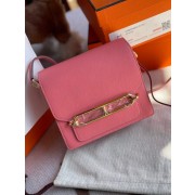 Hermes Roulis 19cm Evercolor 9D H9003 pink&Gold PY152dP73