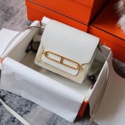 Hermes Roulis 19cm Evercolor 9D H9003 white&Gold PY155sY95