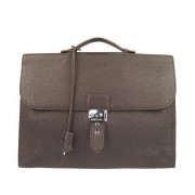 Hermes Sac Depeche 38cm Briefcase Clemence Brown PY1978CD62