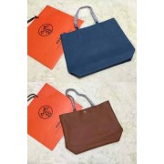 High Imitation Hermes Shopper Double-Sided Bag Original Leather HS1209 Blue&Wheat PY1139ng31