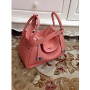 High Quality Hermes Lindy 30CM Original Leather Shoulder Bag HLD30 Pink PY1252Es35