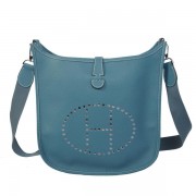 Imitation AAA Hermes Evelyne Messenger Bag H1608 Light Blue PY1736Xy49